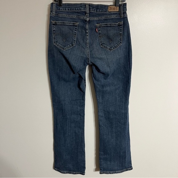 Levi's Womens Jeans 529‎ Curvy Boot Cut Denim Blue Whiskering Dark Wash Size 10 - Picture 11 of 11